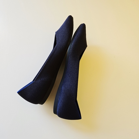 Rothys "THE POINT" Maritime Navy Slip On Comfort Ballet Flat Shoe Women's US 9 - Picture 7 of 16